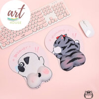 Miếng Lót Chuột Có Đệm 3D Mouse Pad Mèo Hoàng Thượng Chó Pull_ArtHouse