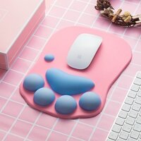 Miếng lót chuột cỡ lớn có đệm đỡ tay silicon pad chuột hình chân mèo cute
