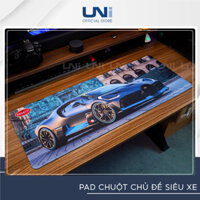 Miếng Lót Chuột Cỡ Lớn, Pad Chuột chủ đề xe BUGATTI Kích Thước 800X300X3MM - UNI OFFICIAL STORE