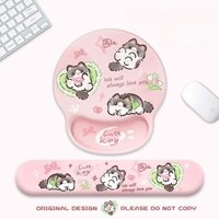 Miếng Lót Chuột Cổ Tay Lily Của Thung Lũng Mèo Bàn Máy Tính Để Bàn Miếng Lót Chuột Dễ Thương Miếng Lót Cô Gái Mềm Miếng Lót Bàn Phím Silicon Còn Lại