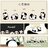 Miếng Lót Chuột Gấu Trúc Hoạt Hình Dễ Thương Miếng Lót Trò Chơi Máy Tính Lớn Bàn Phím Thảm Cao Su Chống Trơn Trượt Phụ Kiện Máy Tính