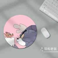 Miếng lót chuột hình tròn kích thước 20x20cm siêu dễ thương Yorn - Hàng chính hãng - Tom và Jerry tròn