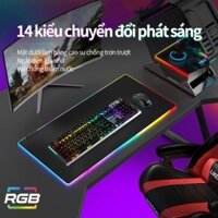 Miếng lót chuột LED RGB Pad chuột chơi game cỡ lớn chống trượt siêu bền siêu đẹp Đèn 7 màu dần dần thay đổi màu