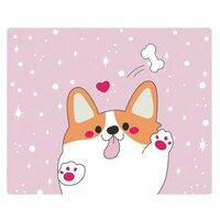 Miếng lót chuột máy tính in hình động vật thú cưng Totoro Vô Diện chó mèo thỏ animal chibi anime cute hoạt hình xinh xắn - Corgi