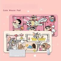 Miếng Lót Chuột Quá Khổ Crayon Shin-Chan Để Bàn Văn Phòng Laptop Bàn Phím Miếng Lót Bé Gái Để Bàn Chuột Pad