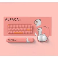 Miếng Lót Chuột silicone Có Đệm Cổ Tay Hình Lạc Đà alpaca 3D Dễ Thương