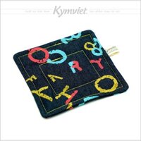 Miếng Lót Cốc, Lót Ly KYMVIET Chất Liệu Vải Bò In Họa Tiết Craft, Thấm Hút Tốt