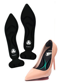 Miếng lót giày cao gót mũi nhọn cho giày bị rộng cao cấp, vải thoáng khí và êm chân- buybox - BBPK55 - 1 Cặp màu Đen