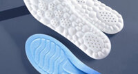 Miếng lót giày cao su non 4D chống sốc, thiết kế vân sóng chống trượt, Size 35-36