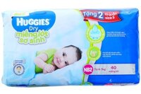 Miếng lót Huggies Dry Newborn 2 cho bé trên 1 tháng (40 miếng)