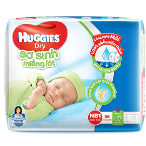 Miếng lót Huggies Newborn 1 56 miếng (trẻ từ 0 - 5kg)