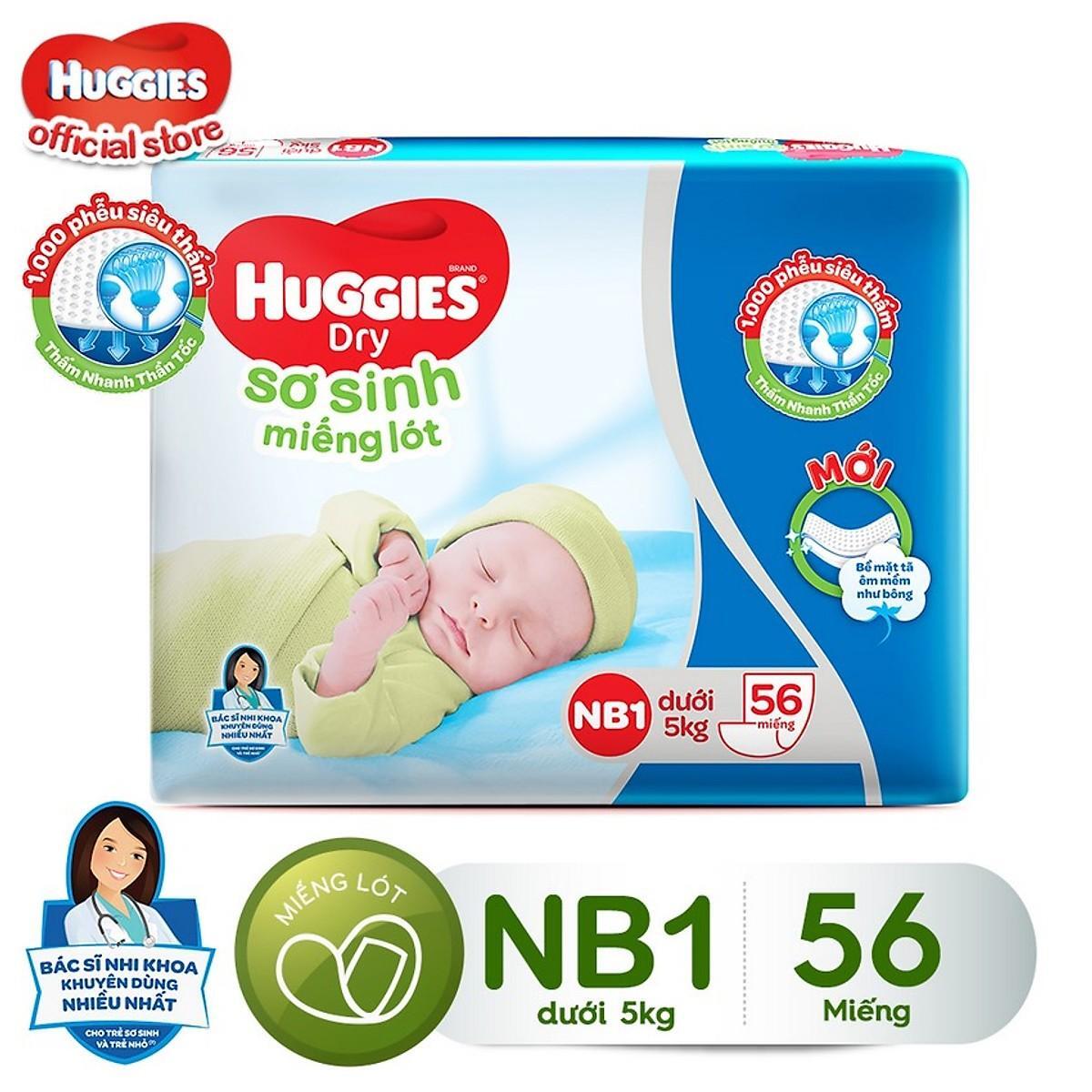 Miếng lót Huggies Newborn 1 56 miếng (trẻ từ 0 - 5kg)