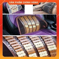 Miếng lót lưng ghế ô tô , lót lưng hạt gỗ thoáng mát chống mỏi lưng