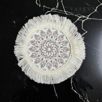 Miếng Lót Ly Cách Nhiệt - Lót Bình Hoa - Tấm Lót Bàn Ăn - Trang Trí - Phong Cách Bohemnian - L016 - 14.5 cm