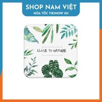 Miếng Lót Ly, Đế Lót Đá Xốp Diatomite Siêu Thấm Hút - CloseToNature vuông