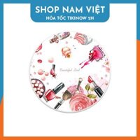 Miếng Lót Ly, Đế Lót Đá Xốp Diatomite Siêu Thấm Hút - Beautiful girl tròn