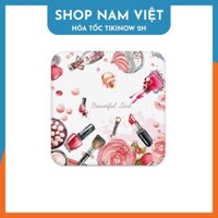 Miếng Lót Ly, Đế Lót Đá Xốp Diatomite Siêu Thấm Hút - Beautiful girl vuông