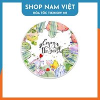 Miếng Lót Ly, Đế Lót Đá Xốp Diatomite Siêu Thấm Hút - Enjoy sunset tròn