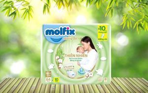 Miếng lót Molfix thiên nhiên size NB1 64 miếng (cho bé dưới 1 tháng)
