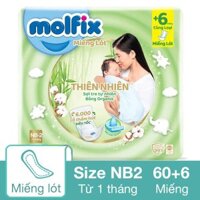 Miếng lót Molfix thiên nhiên size NB2 60 + 6 miếng (Từ 1 tháng)