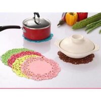 Miếng lót nồi nhựa lót cốc sylicon nhựa cao cấp - Nhiều màu,Lót nồi