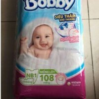 Miếng Lót Sơ Sinh Bobby NB1 108 Miếng Tặng 9 Miếng Tã Dán Sơ Sinh Xs