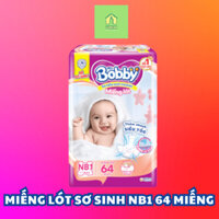 Miếng lót sơ sinh Bobby size NB1 64 miếng