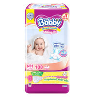 Miếng lót sơ sinh Bobby size NB1 108miếng và NB2 60miếng
