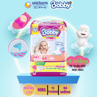 Miếng lót sơ sinh Bobby Newborn 1-64 miếng(CỘNG +4 MIẾNG)_MOMYKIDS