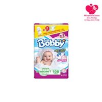 Miếng lót sơ sinh Bobby Newborn dưới 5kg 108 miếng – Tặng 9 miếng Tã dán size XS