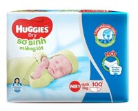 Miếng Lót Sơ Sinh Huggies Dry Newborn NB 1 100 (gói 100 miếng)