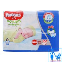 Miếng Lót Sơ Sinh Huggies Dry NB1 - Bịch 100 Miếng (Dành cho trẻ < 5 kg)