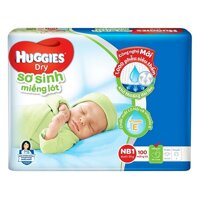 Miếng Lót Sơ Sinh Huggies Dry Newborn 1-100 (100 Miếng)