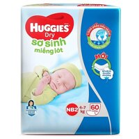 Miếng Lót Sơ Sinh Huggies Dry Newborn 2 - 60 (60 Miếng)