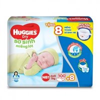 Miếng lót sơ sinh Huggies NB1 – 100 miếng (Cho bé dưới 5kg)