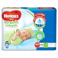 Miếng lót sơ sinh Huggies NB1 – 100 miếng cho bé dưới 5kg