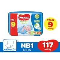 Miếng lót sơ sinh Huggies NB1 108+9, NB2 60