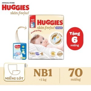 Miếng lót sơ sinh Huggies NB2 - 60 miếng (Cho bé 4 - 7kg)