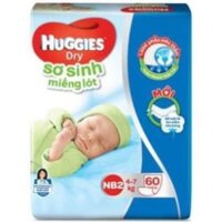 Miếng lót sơ sinh Huggies NB2 60 miếng dành cho bé từ 4 - 7kg