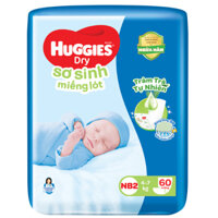 Miếng lót sơ sinh Huggies Newborn2 60 miếng (cho bé 4-7kg)