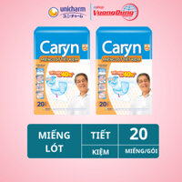 Miếng lót tiết kiệm tã người lớn Caryn gói 20 miếng dùng kèm tã dán tiết kiệm tới 40%