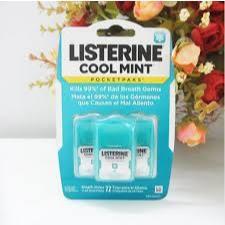 Miếng ngậm thơm miệng, diệt khuẩn Listerine Cool Mint – set 3 vỉ x 24 miếng
