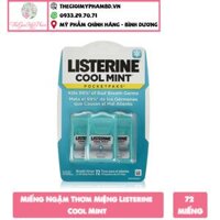 Miếng Ngậm Thơm Miệng Listerine Cool Mint (72 miếng)