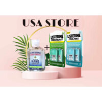 Miếng ngậm thơm miệng Listerine 72C + tặng gel rửa tay khô