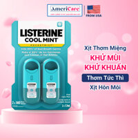 Miếng ngậm thơm miệng Listerine và Xịt thơm miệng Listerine Cool Mint Pocketpaks