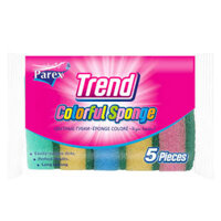 Miếng rửa chén 2 lớp Trend nhiều màu Parex - gói 5 cái
