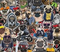 Miếng Sticker Dán Mũ Bảo Hiểm, Vali, Đàn Ukulele, Lap Top, Xe Đạp Trang Trí  Phòng - Sticker Dog