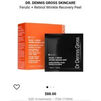 Miếng thấm serum tái tạo da lão hóa Peel Dr.Dennis Ferulic + Retinol Wrinkle Recovery Peel 2 gói tách set