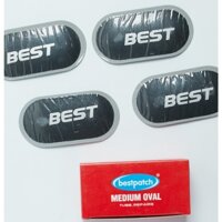 Miếng vá săm, ruột, lốp, vỏ xe máy, ôtô hình Oval (Medium100x50mm) (Hộp 20 miếng)