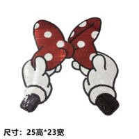 Miếng vá vải chấm bi nơ nữ tính, phụ kiện quần áo DIY, miếng vá cho váy và áo, không cần may